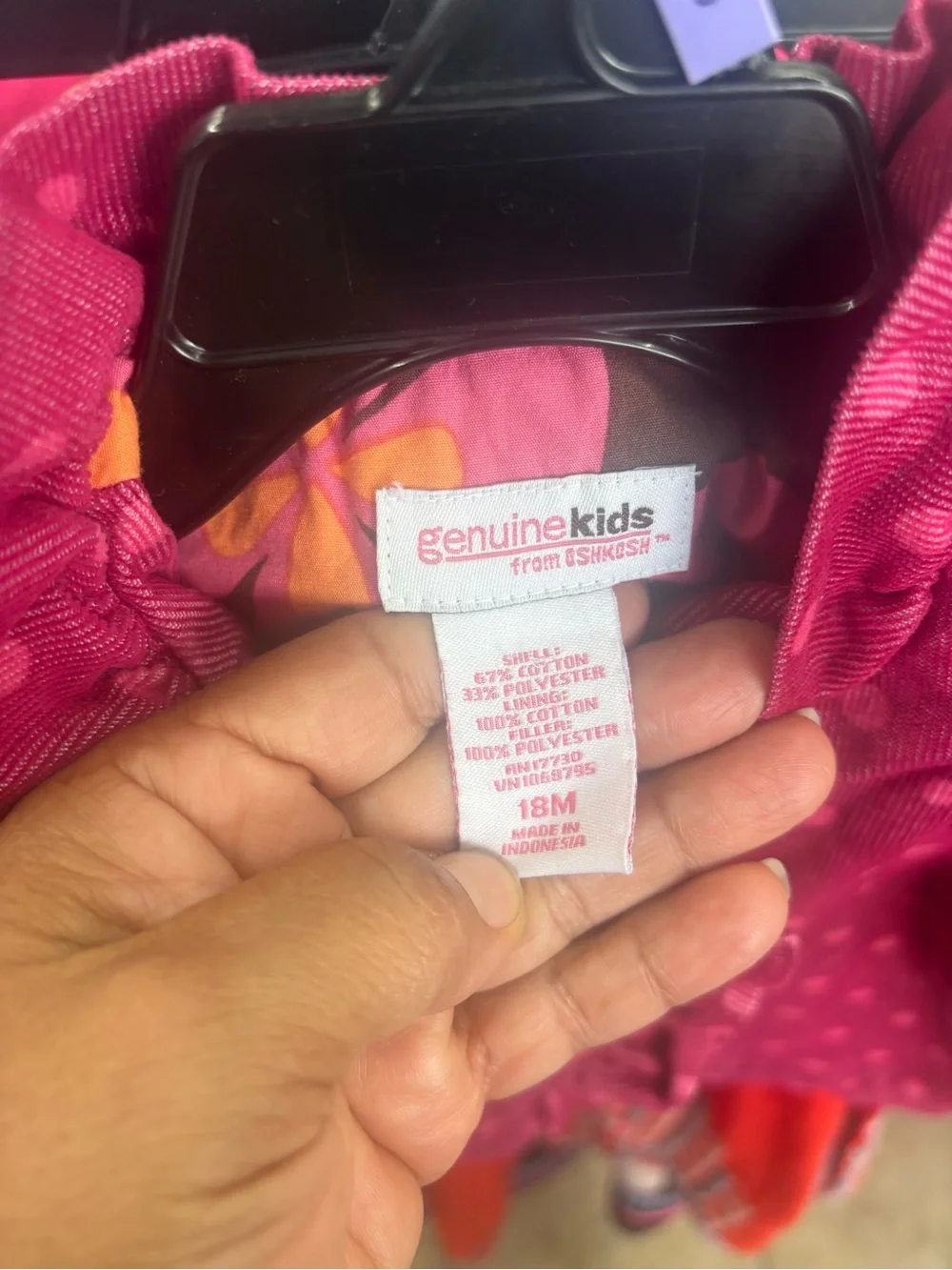 OshKosh B'gosh Pink Polka Dot Ruffle Button Jacket